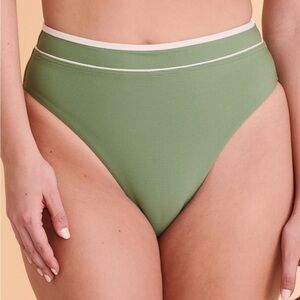 SEA LEVEL‎ SWIM AUSTRALIA Elite High Waist Bikini Bottom Olive Green Size 4 NWT